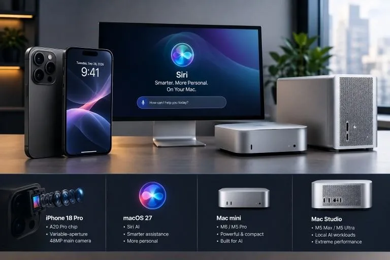 Apple’s September 2026 Tech Wave: iPhone 18 Pro, Siri AI and Powerful New Macs