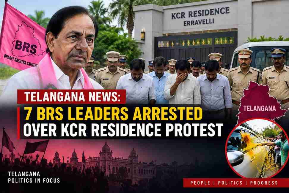 Telangana News: 7 BRS Leaders Arrested Over KCR Residence Protest