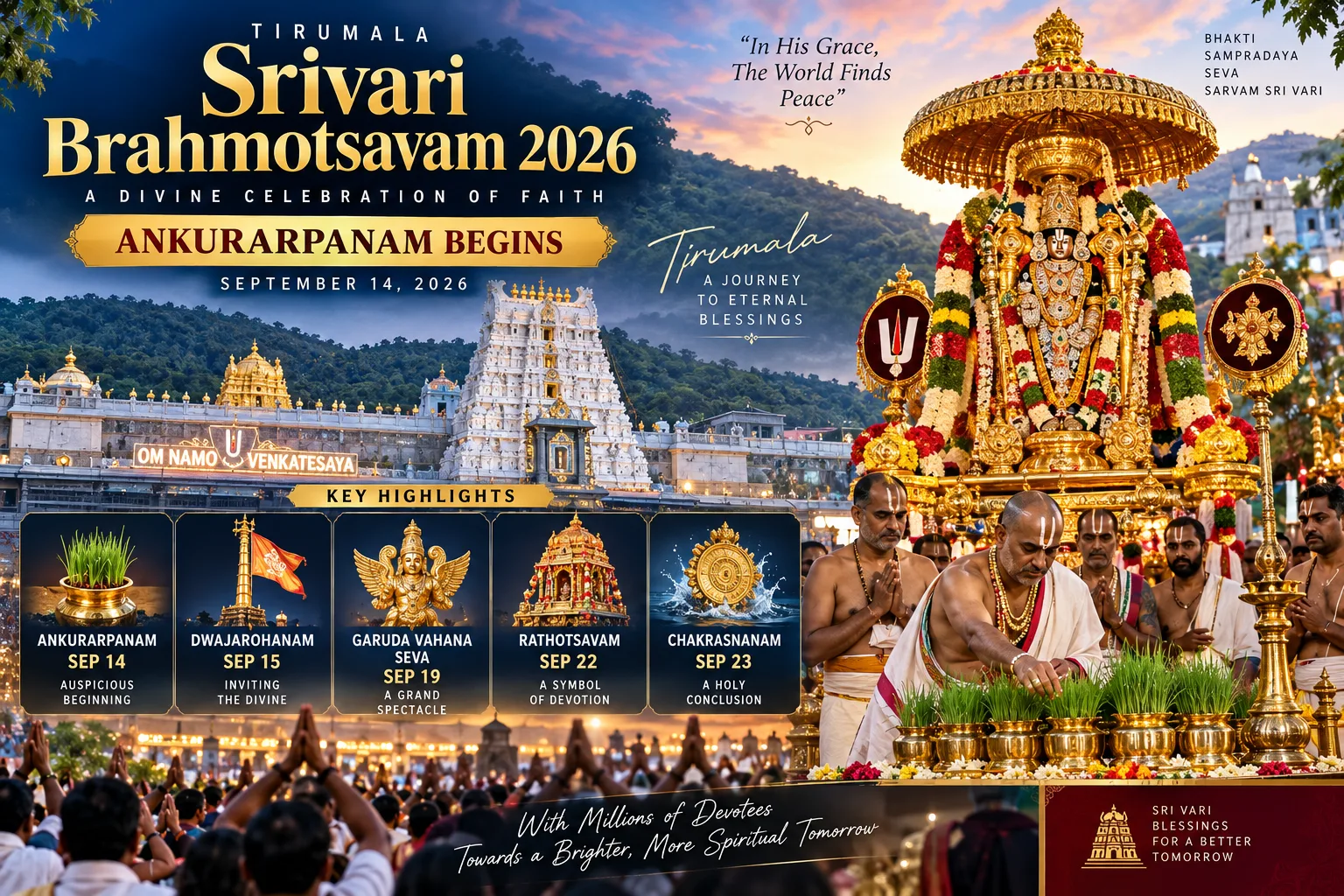 Tirumala Brahmotsavam 2026: Ankurarpanam Begins Grand Festival