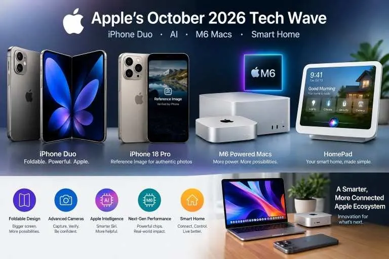 Apple’s October 2026 Tech Wave: iPhone Duo, AI, and the Next Era of Apple Electronics