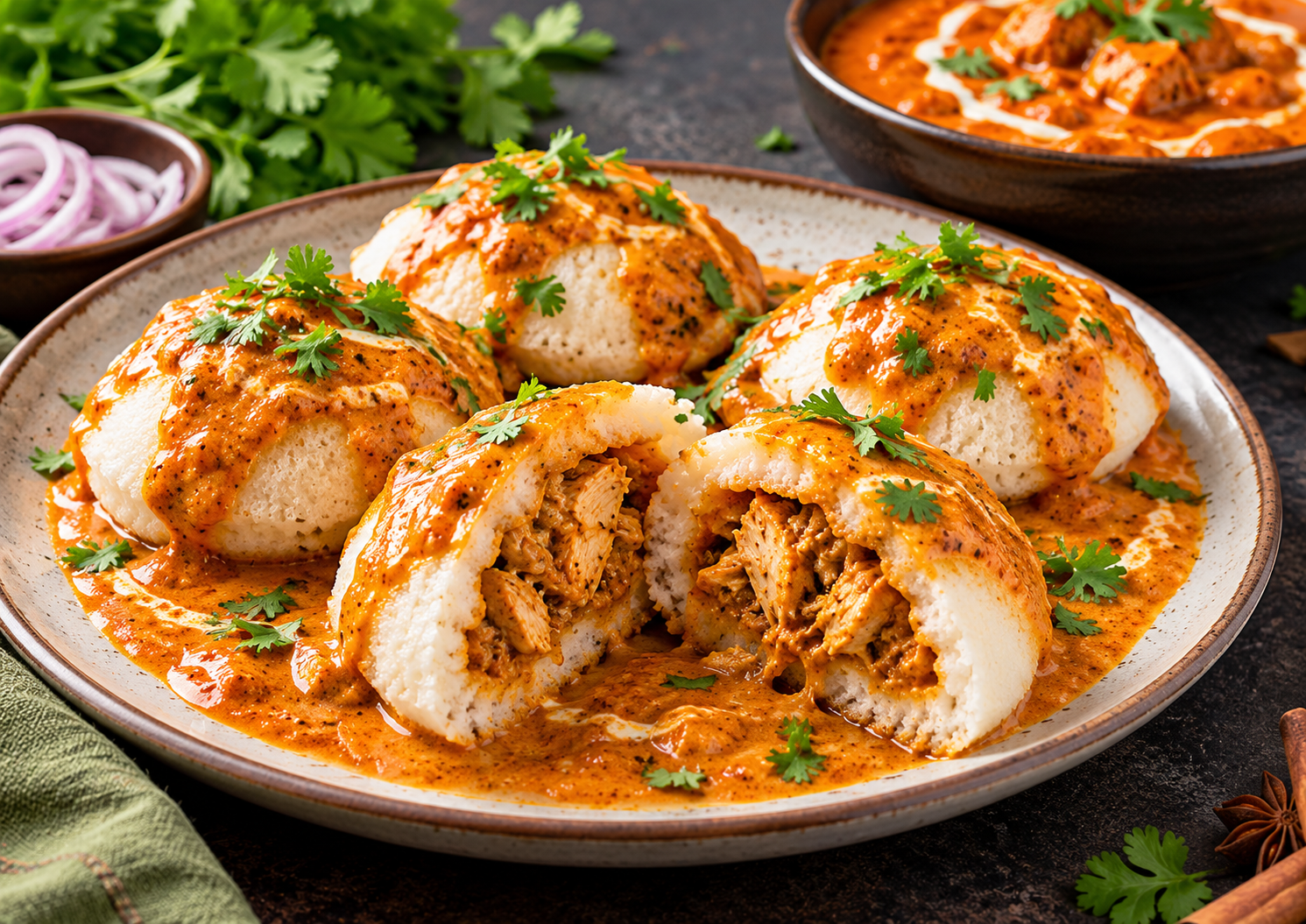 Today’s Trending Food Recipe: Butter Chicken Stuffed Idli – A Unique Indian Fusion Dish