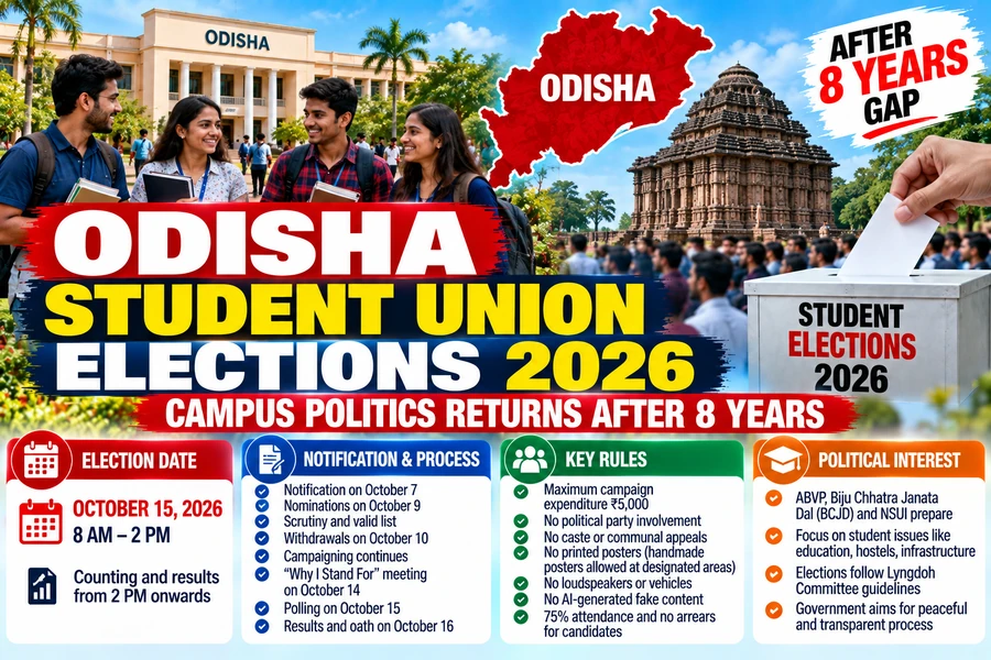 Odisha Student Union Elections 2026: Campus Politics Returns After 8 Years