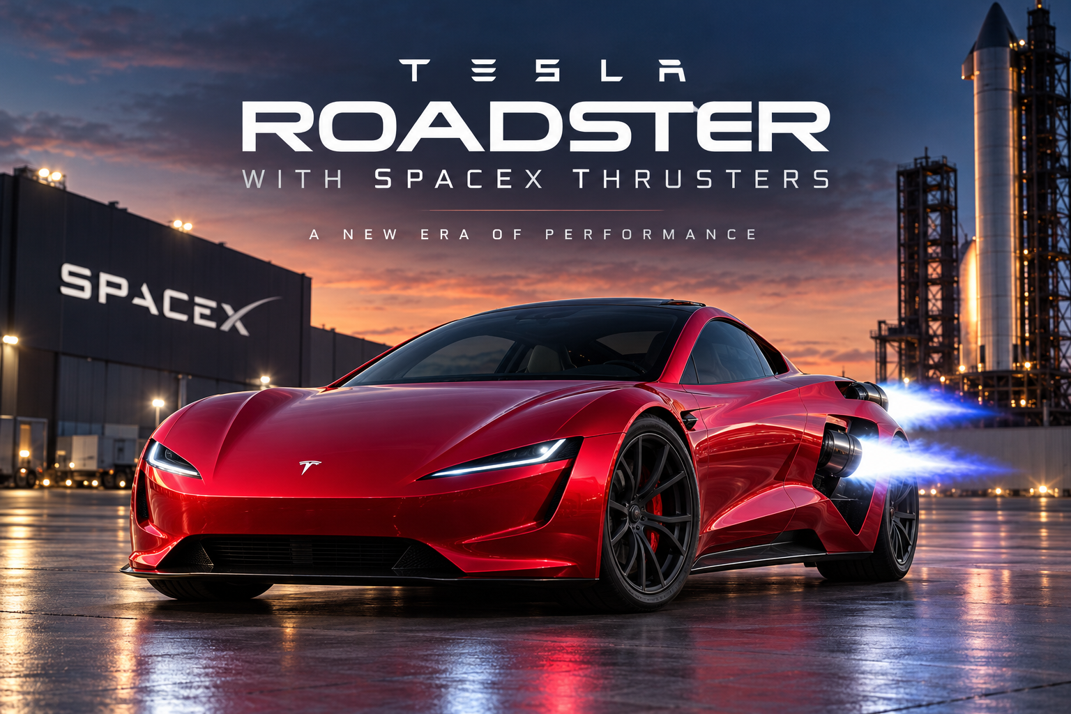 Tesla Roadster SpaceX Thrusters: New Flying Electric Supercar Unveiled, Production Expected in 2028