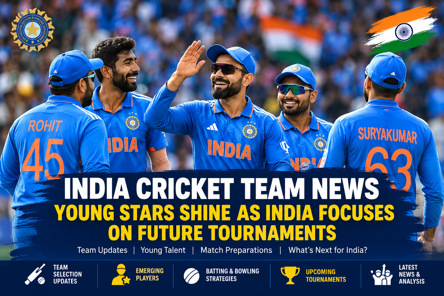 India Cricket Team News: Young Stars Shine as India Focuses on Future Tournaments