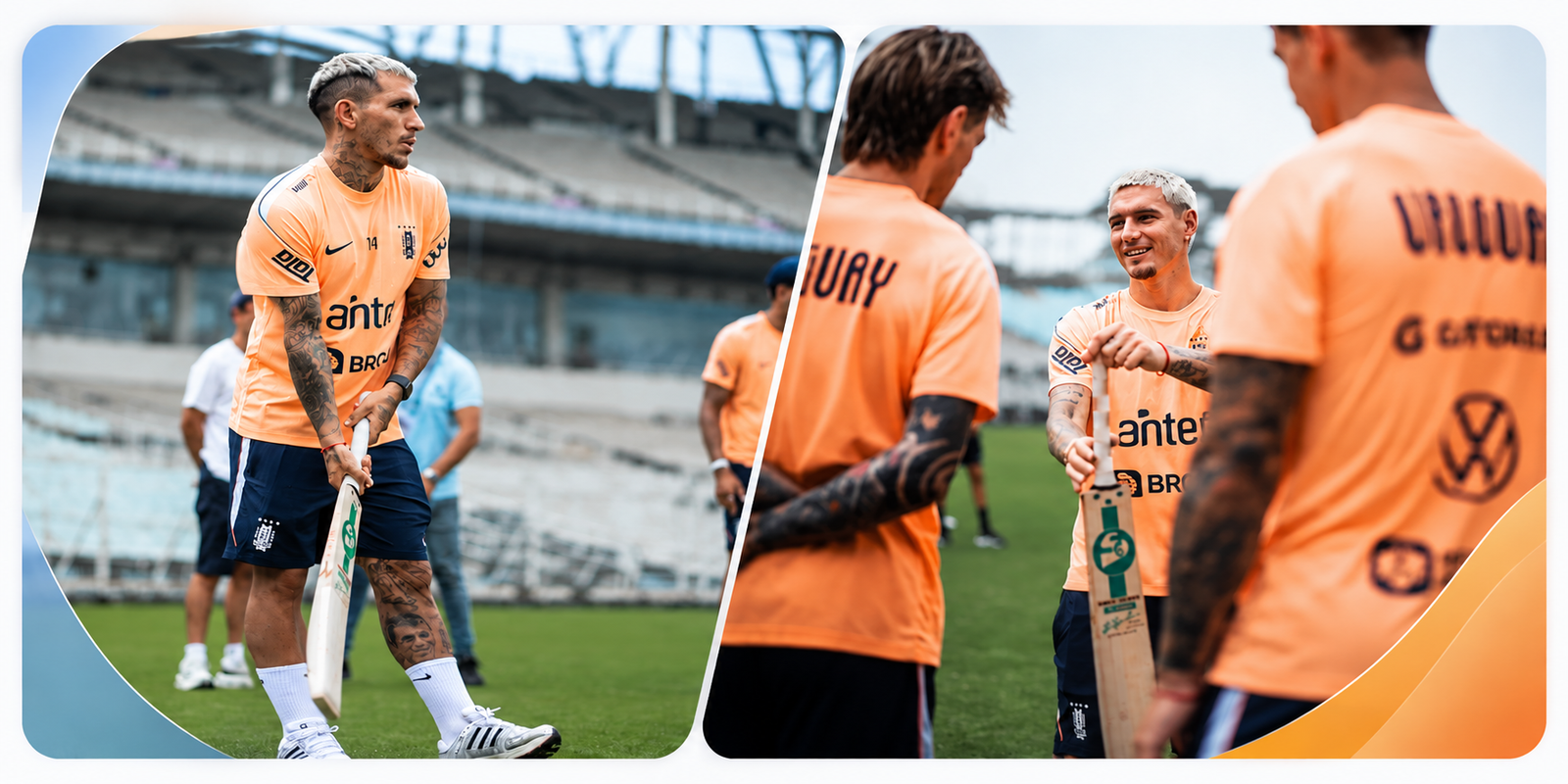 Uruguay Stars Try Cricket at Eden Gardens Ahead of India Friendly