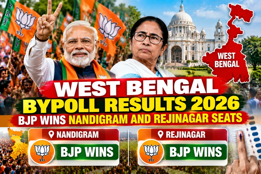 West Bengal Bypoll Results 2026: BJP Wins Nandigram and Rejinagar Seats